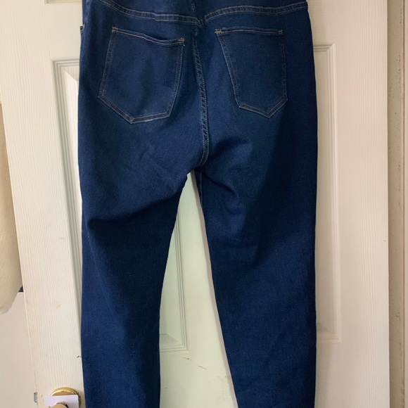 WOMEN’S PLUS 18W JEANS SKINNY DARK DENIM SILVER CRUSH HIGH WAIST STRETCH - Picture 5 of 7